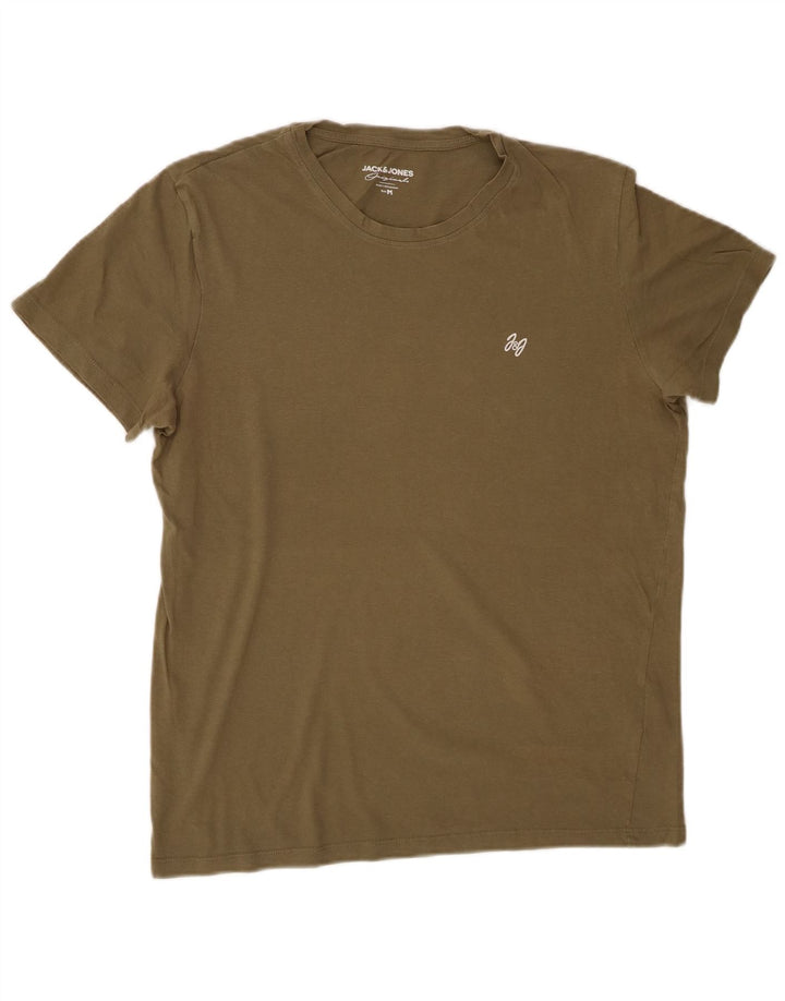 JACK & JONES Herren T-Shirt Top Medium Khaki Baumwolle
