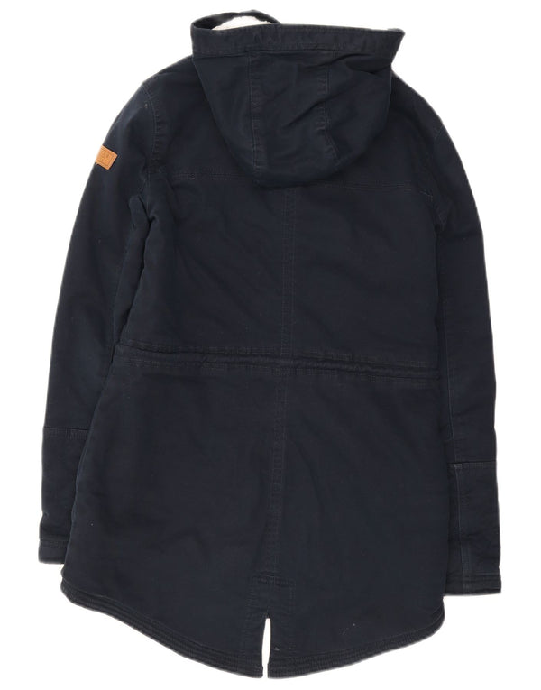 Hollister Damen-Sherpa-Parka mit Kapuze, UK 6, XS, Marineblau, Baumwolle
