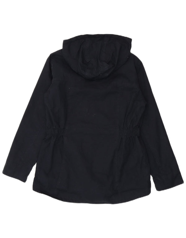Schöffel Damen-Regenjacke mit Kapuze, UK 16, Größe L, Marineblau, Baumwolle