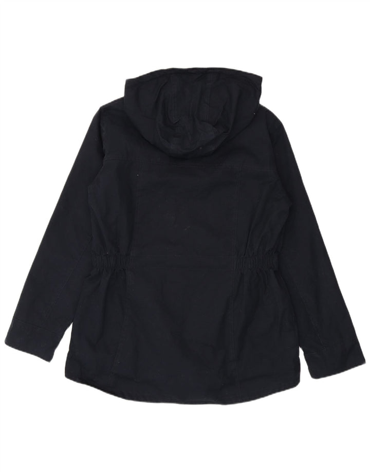 Schöffel Damen-Regenjacke mit Kapuze, UK 16, Größe L, Marineblau, Baumwolle