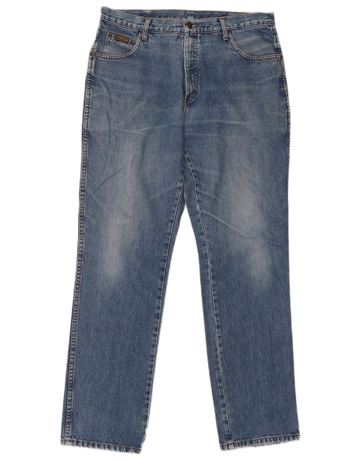 Wrangler Herren Texas Distressed Straight Jeans W36 L32 Blaue Baumwolle