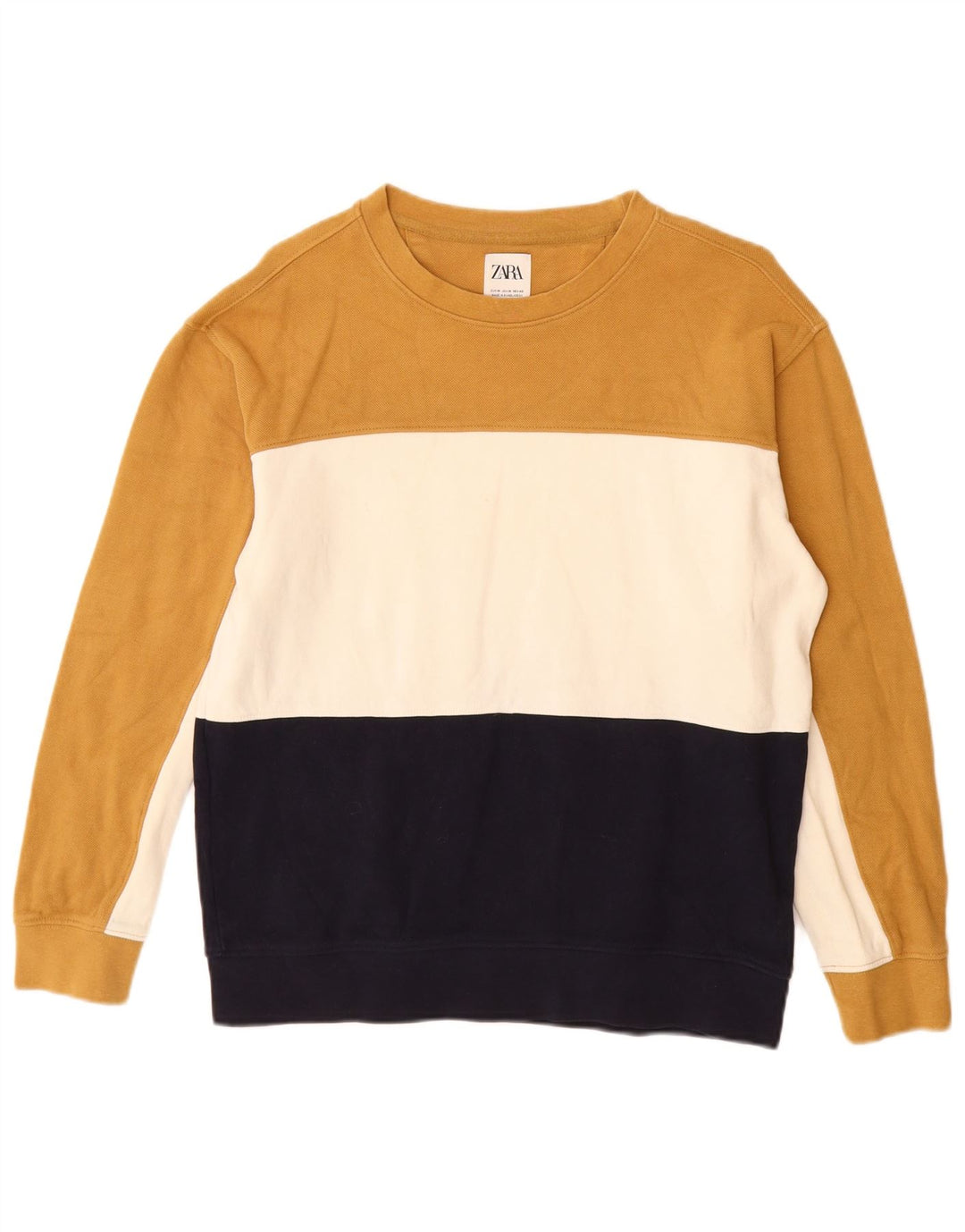 Zara Damen-Sweatshirt-Pullover, Größe M, mehrfarbig, Farbblock
