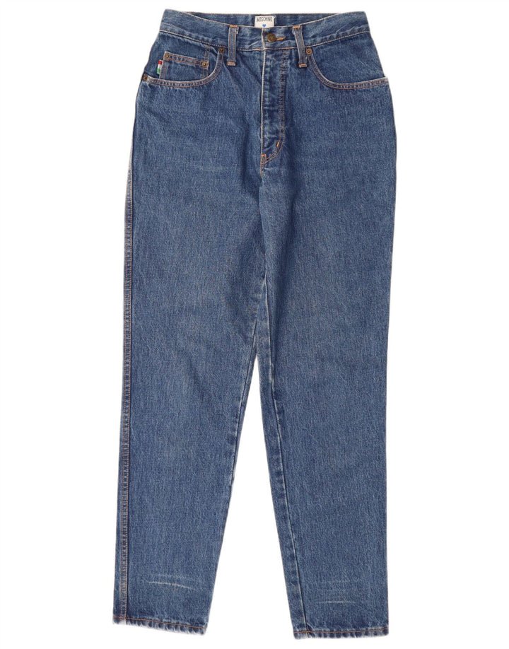 Moschino Damen Tapered Jeans W28 L30 Blau