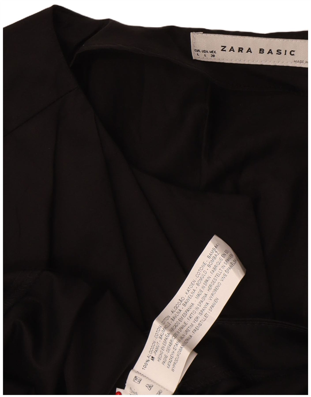 Zara Damen Etuikleid UK 14 Große schwarze Baumwolle