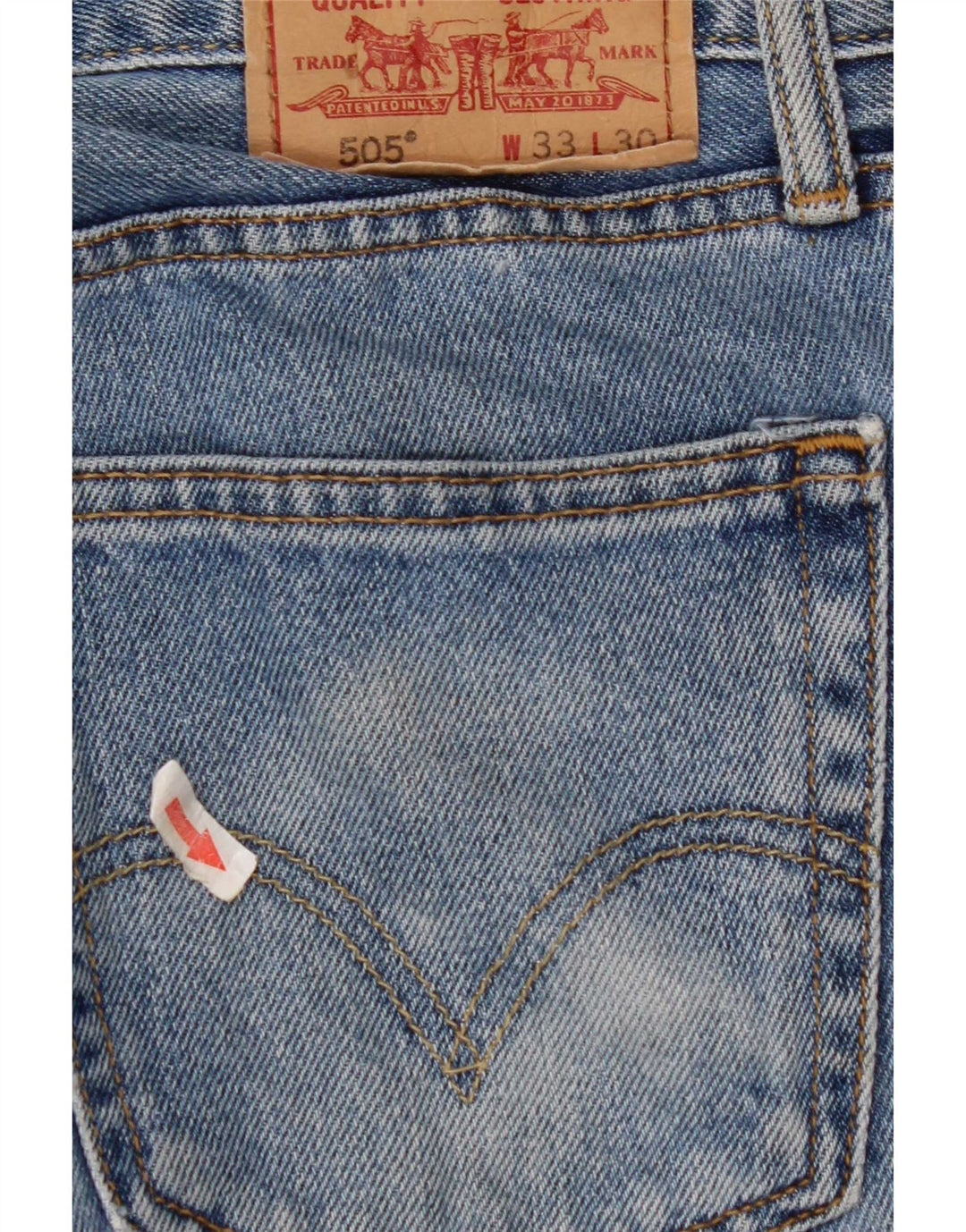 Levi's Herren 505 Straight Jeans W33 L30 Blaue Baumwolle