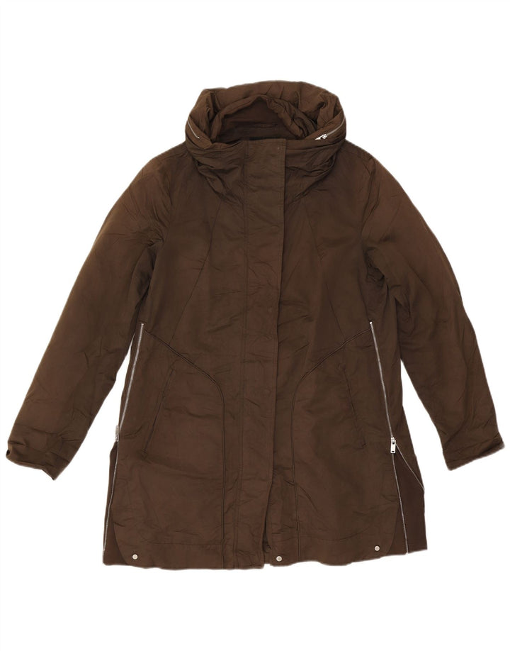 Zara Damen-Parka mit Kapuze, UK 16, Größe L, Braun