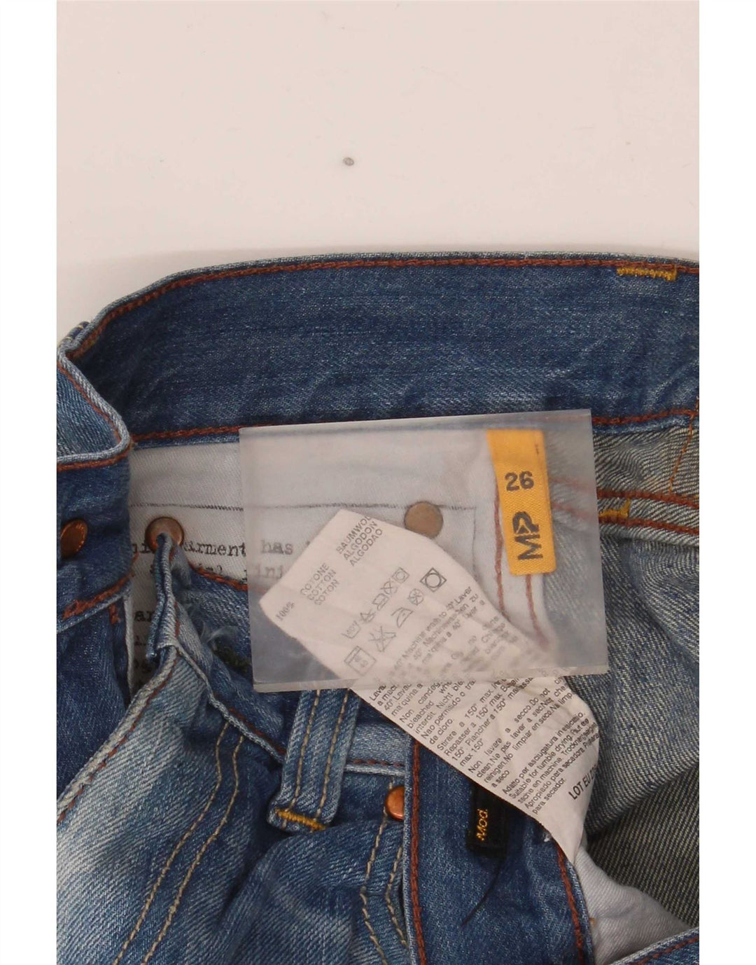 Meltin' Pot Damen Straight Jeans W26 L32 Blaue Baumwolle