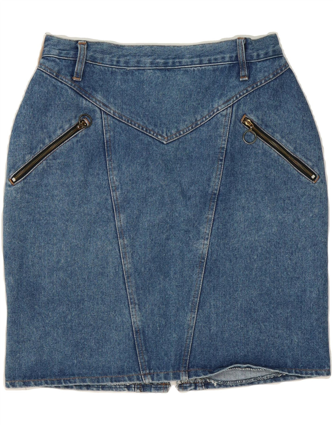 RANCHEROS Womens Denim Skirt W26 Small Blue Vintage Rancheros and Second-Hand Rancheros from Messina Hembry 