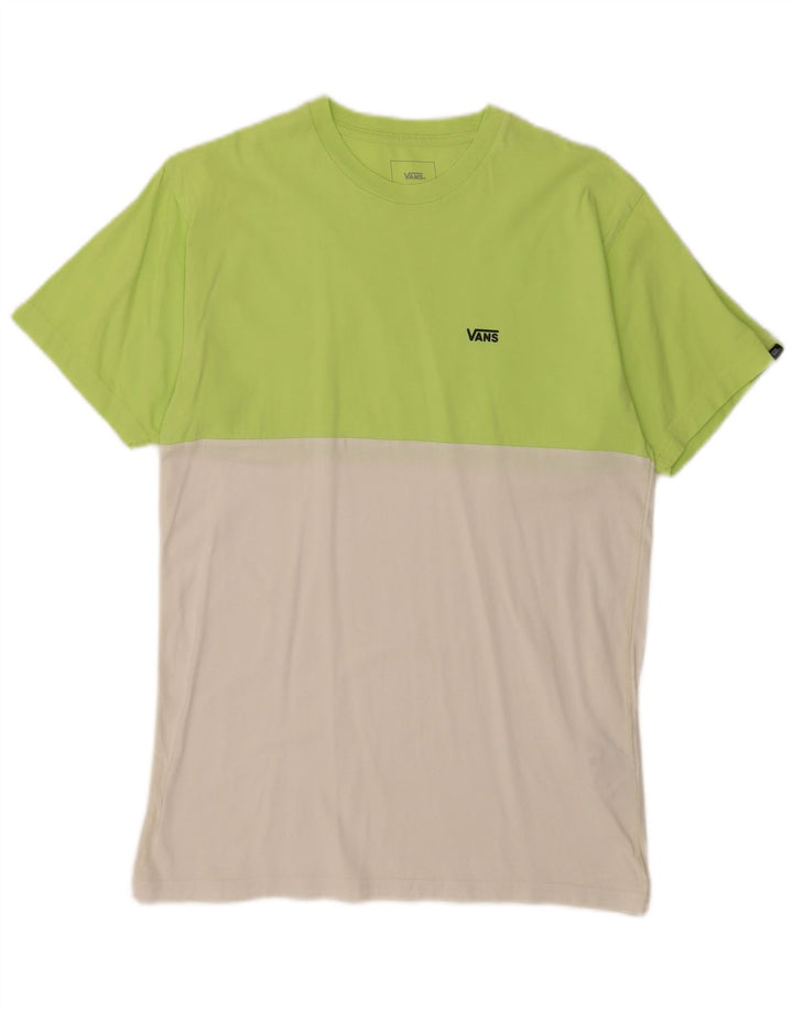 Vans Herren-T-Shirt mit klassischer Passform aus mittelgrüner Colourblock-Baumwolle