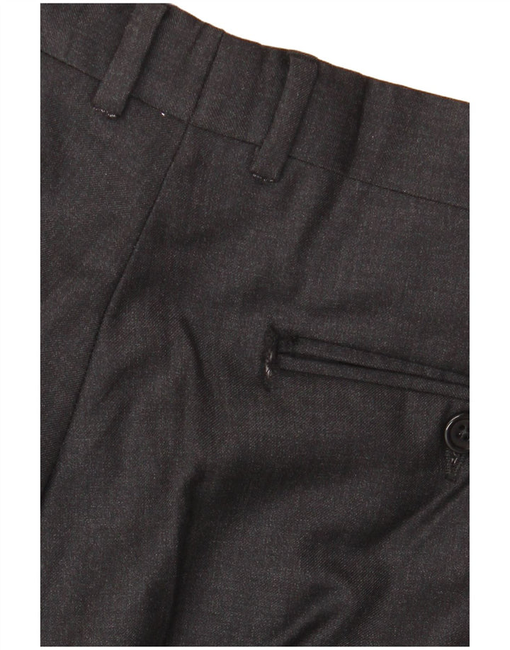 AQUASCUTUM Herren-Anzug mit 2 Knöpfen, 2-teilig, UK 40, Größe L, W34, L32, graue Wolle