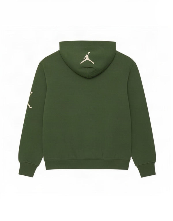 Jordan Herren Milwaukee Bucks Grafik-Hoodie-Pullover aus mittelgrüner Baumwolle