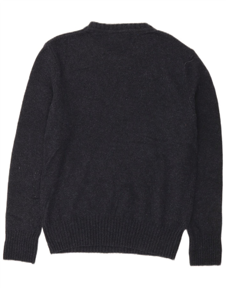 J. Crew Herren-Pullover mit normaler Passform und Kragen, Größe S, Marineblau meliert