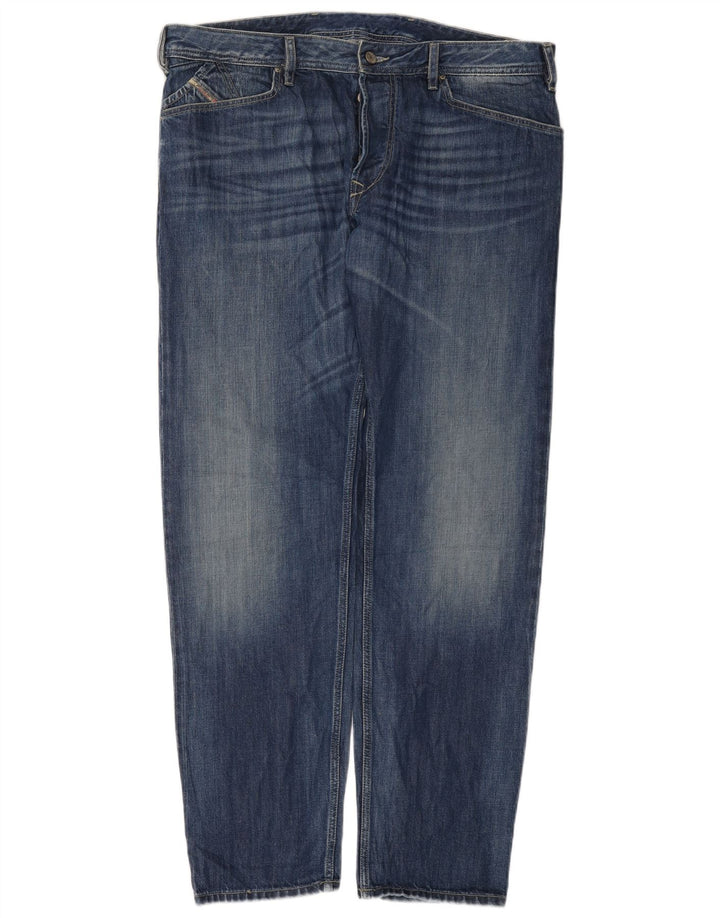 Diesel Herren Kander Straight Jeans W38 L32 Blaue Baumwolle