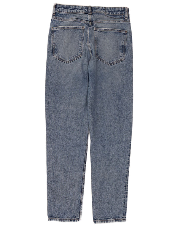 Zara Damen Tapered Jeans EU 36 XS W26 L28 Blaue Baumwolle
