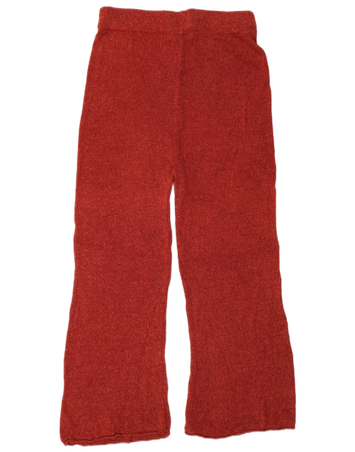 Zara Damen-Strickhose mit kurzem Schnitt, mittelgroß, W28, L24, rotes Leinen