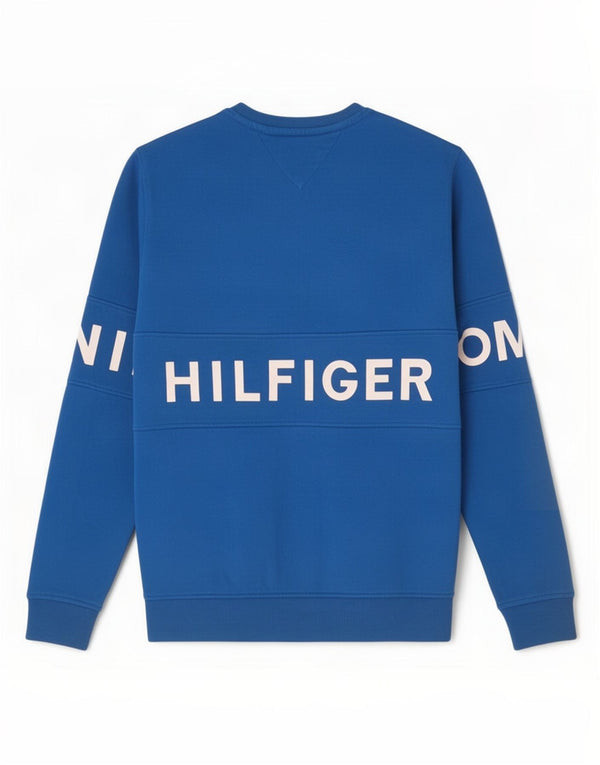 Tommy Hilfiger Mens Graphic Sweatshirt Jumper Medium Blue Cotton