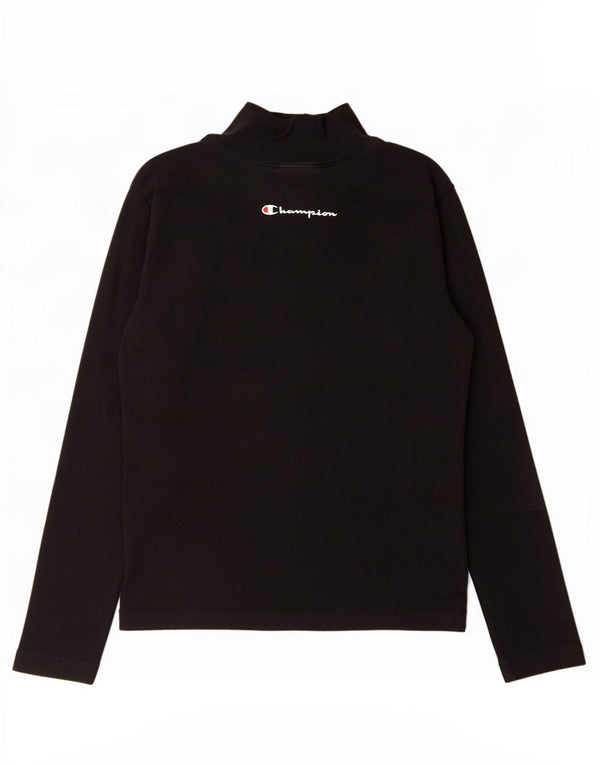 Champion Damen Top Langarm UK 14 Large Schwarz Baumwolle