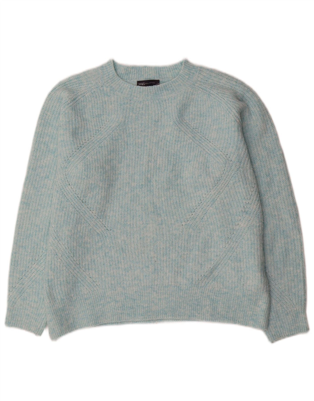 Marks & Spencer Damen-Pullover in Übergröße mit U-Boot-Ausschnitt, Gr. 14, Mittelblau