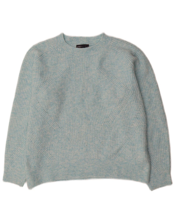 Marks & Spencer Damen-Pullover in Übergröße mit U-Boot-Ausschnitt, Gr. 14, Mittelblau