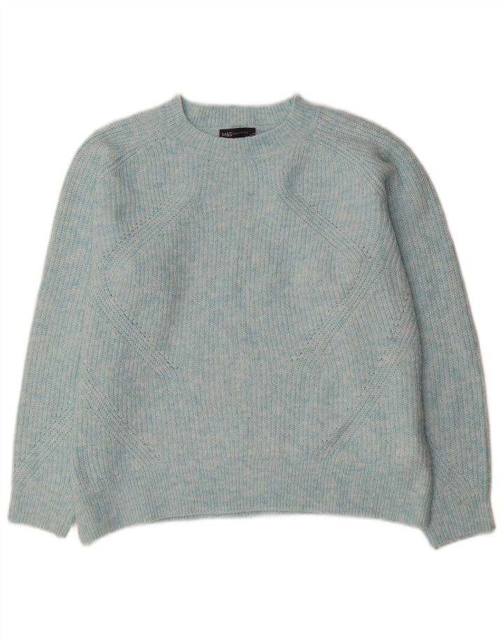 Marks & Spencer Damen-Pullover in Übergröße mit U-Boot-Ausschnitt, Gr. 14, Mittelblau