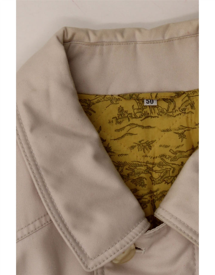 VINTAGE Mens Padded Jacket IT 50 Large Beige Vintage Vintage and Second-Hand Vintage from Messina Hembry 