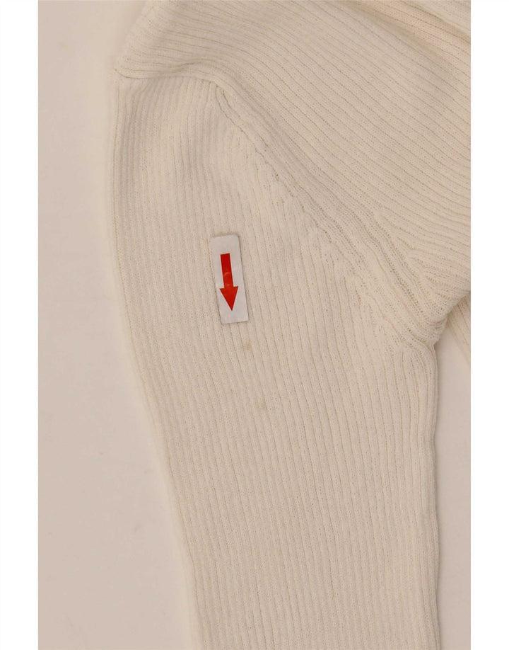 Zara Damen One Shoulder Top Langarm UK 8 Small Weiß