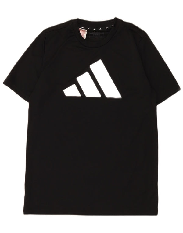 Adidas Jungen Aeroready Graphic T-Shirt Top 13-14 Jahre Schwarzes Polyester