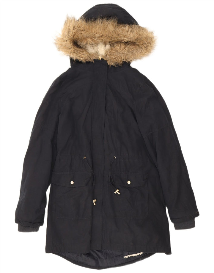 Oasis Damen-Oversize-Sherpa-Parka mit Kapuze, Gr. 10, Marineblau