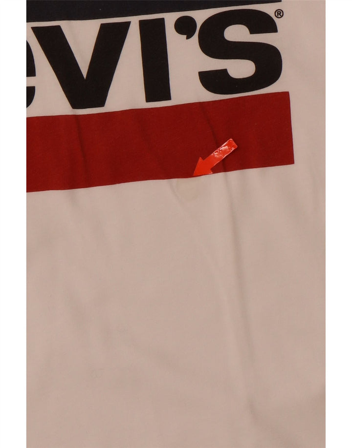 LEVI'S Damen-T-Shirt mit Grafik, UK 12, mittelweiße Baumwolle