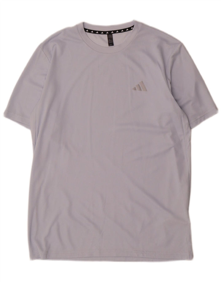 Adidas Herren T-Shirt Top Mittelgraues Polyester