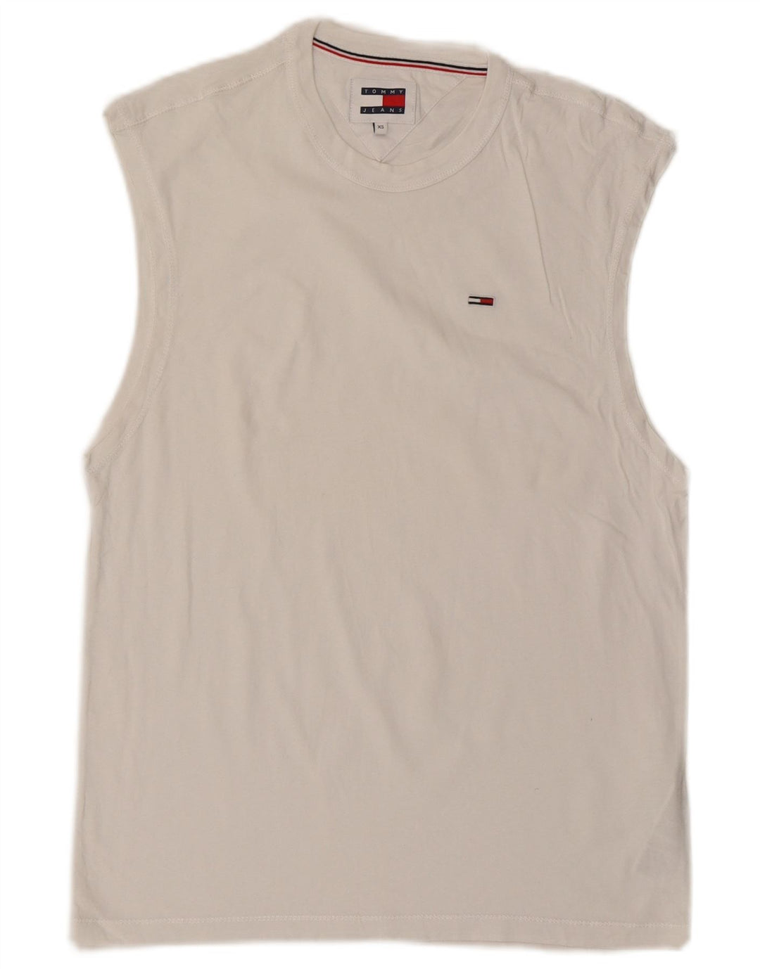 Tommy Hilfiger Herren Weste Top XS Weiße Baumwolle