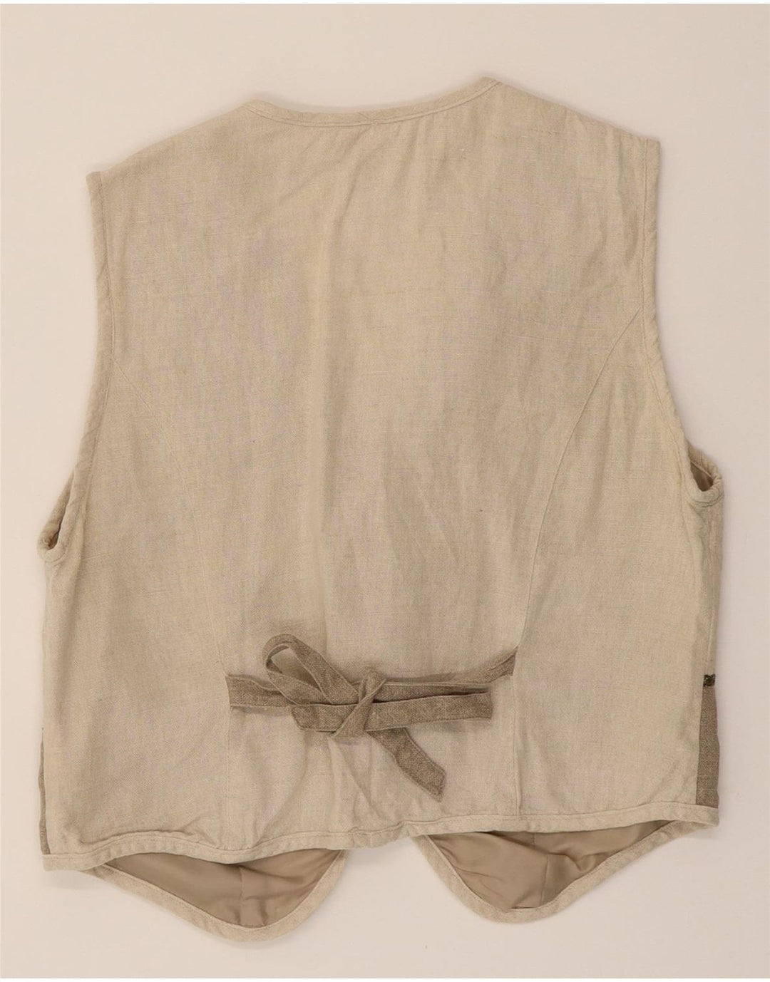 MEICO Womens Landhaus Waistcoat EU 42 Large Beige Patchwork Cotton Vintage Meico and Second-Hand Meico from Messina Hembry 
