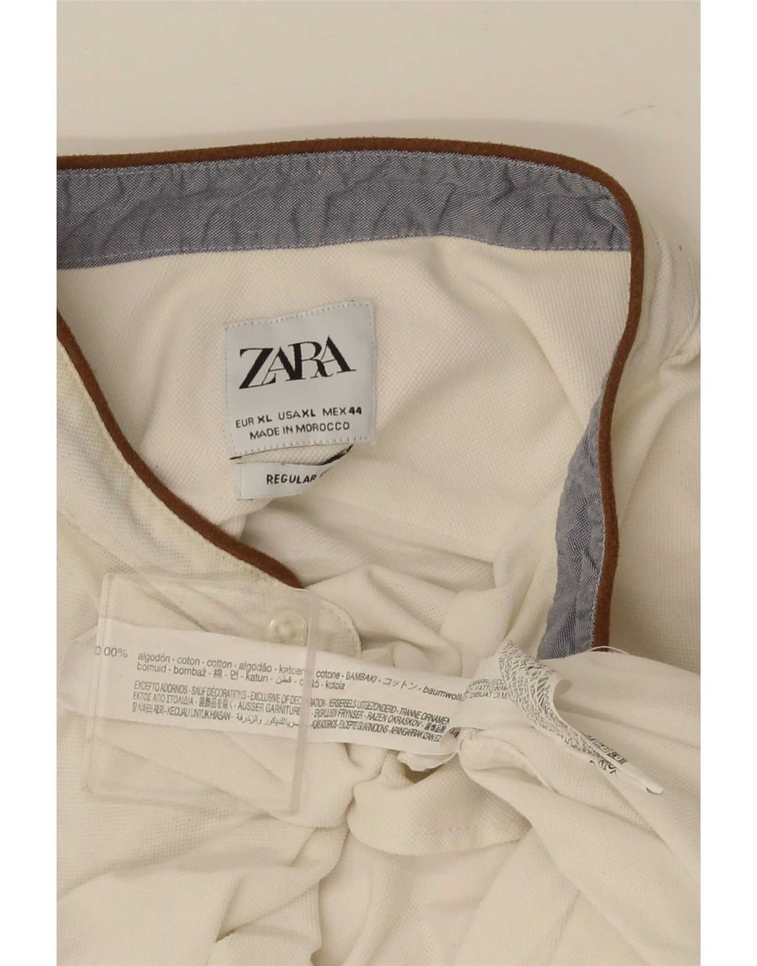 Zara Herrenhemd XL Weiße Baumwolle