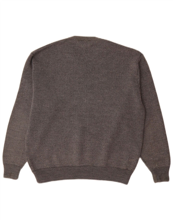Marks & Spencer Herren-Pullover mit V-Ausschnitt, Größe S, Grau