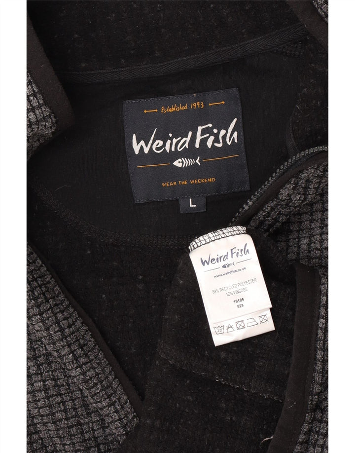 Weird Fish Herren Fleecejacke UK 40 Large Grau Polyester