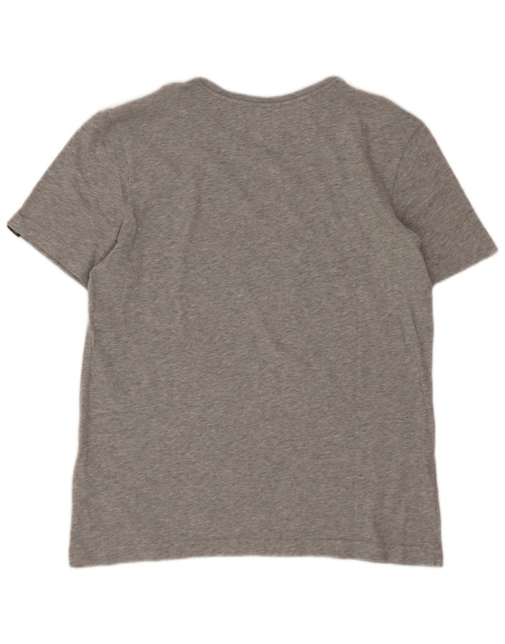 Adidas Jungen T-Shirt mit normaler Grafik, 13–14 Jahre, graue Baumwolle