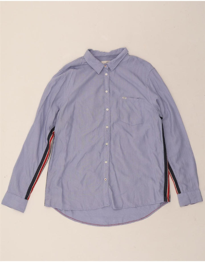 LEE Womens Shirt UK 14 Medium Blue Modal Vintage Lee and Second-Hand Lee from Messina Hembry 