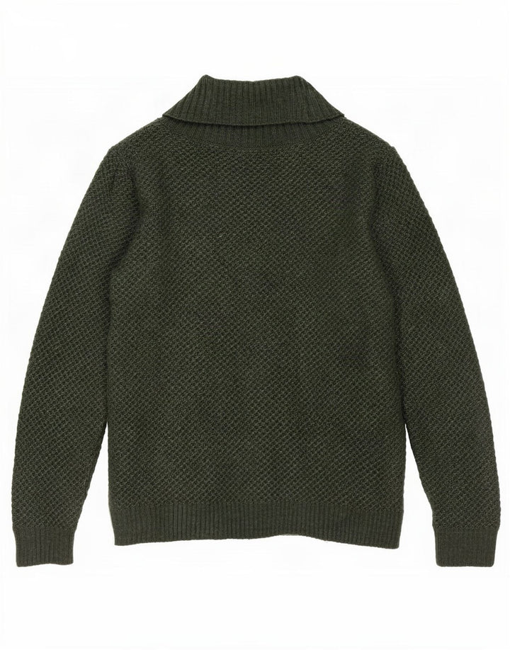 Marks & Spencer Herren-Pullover mit V-Ausschnitt, klein, grünes Acryl