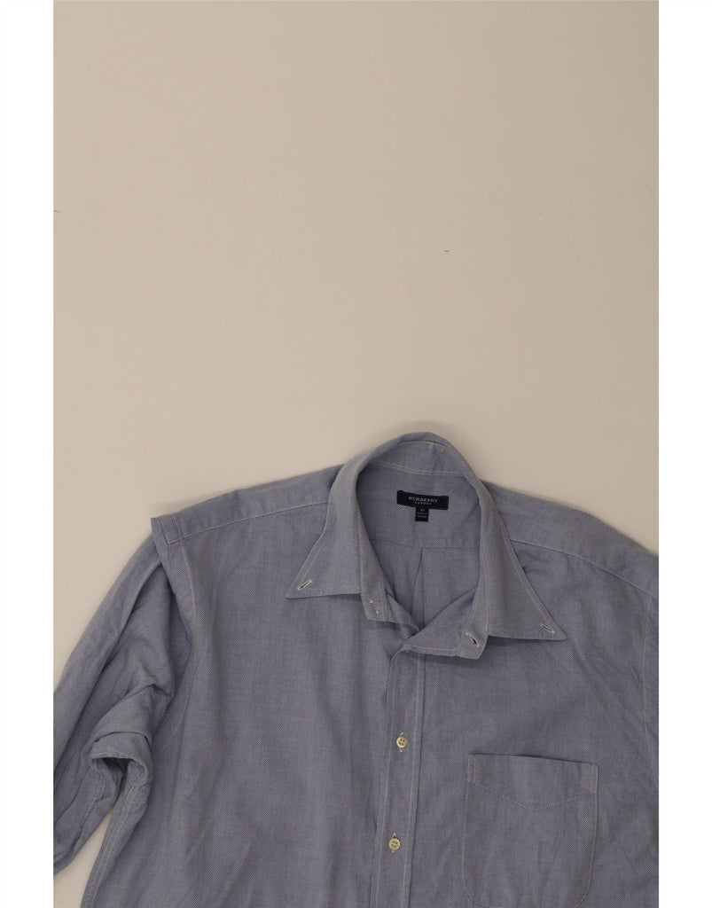 BURBERRY Mens Shirt Size 41 Large Blue Cotton Vintage Burberry and Second-Hand Burberry from Messina Hembry 
