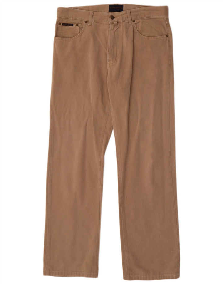 Gant Herren Regular Straight Jeans W33 L32 Beige Baumwolle