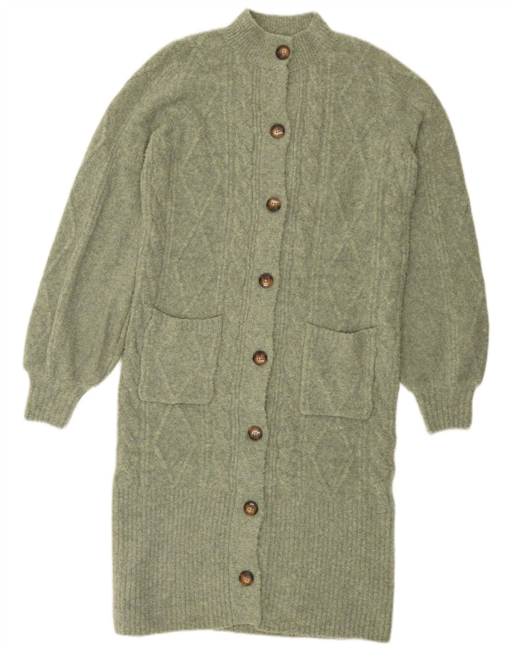 Marks & Spencer Damen Longline-Cardigan-Pullover UK 10 Small Grün