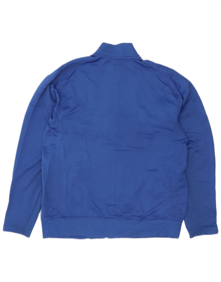 Nike Damen-Trainingsanzug-Oberteiljacke UK 18 XL Blaues Colourblock-Polyester