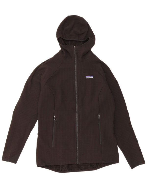 Patagonia Damen-Trainingsanzug mit Kapuze, Top-Jacke, UK 14, Größe L, Schwarz, Polyester