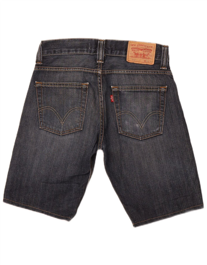 LEVI'S Herren 512 Slim Denim Shorts W29 Small Blaue Baumwolle