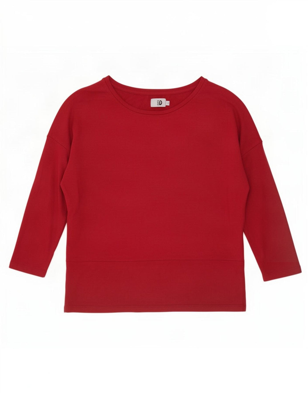 Dack's Damen-Oversize-Top mit 3/4-Ärmeln, UK-Größe 14, mittleres Burgunderrot