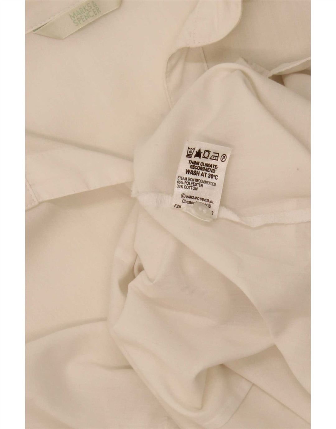 Marks & Spencer Damen Ärmelloses Hemd UK 20 2XL Weiß Polyester
