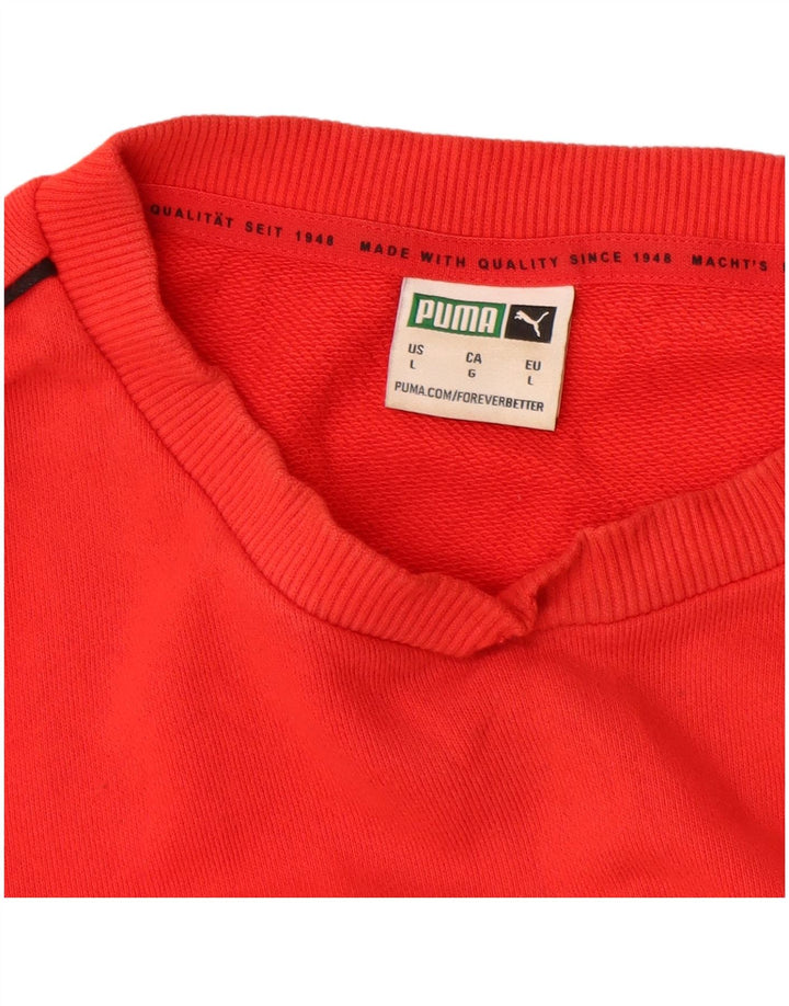 Puma Herren Sweatshirt Pullover Große rote Baumwolle