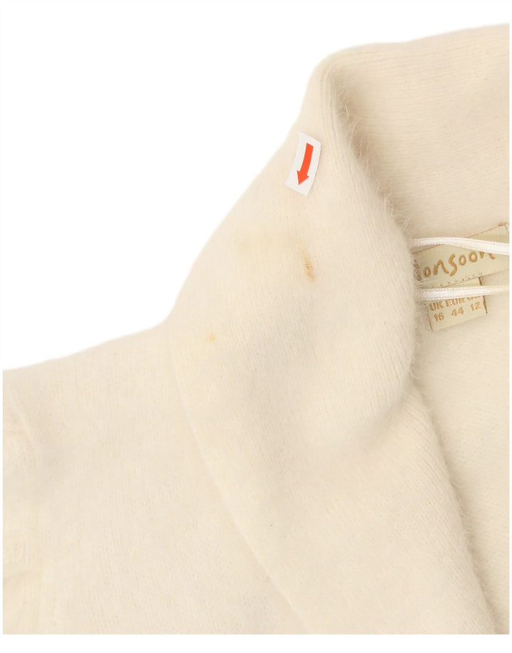 Monsoon Bolero-Pullover für Damen, UK 16, Größe L, gebrochenes Weiß, Angora