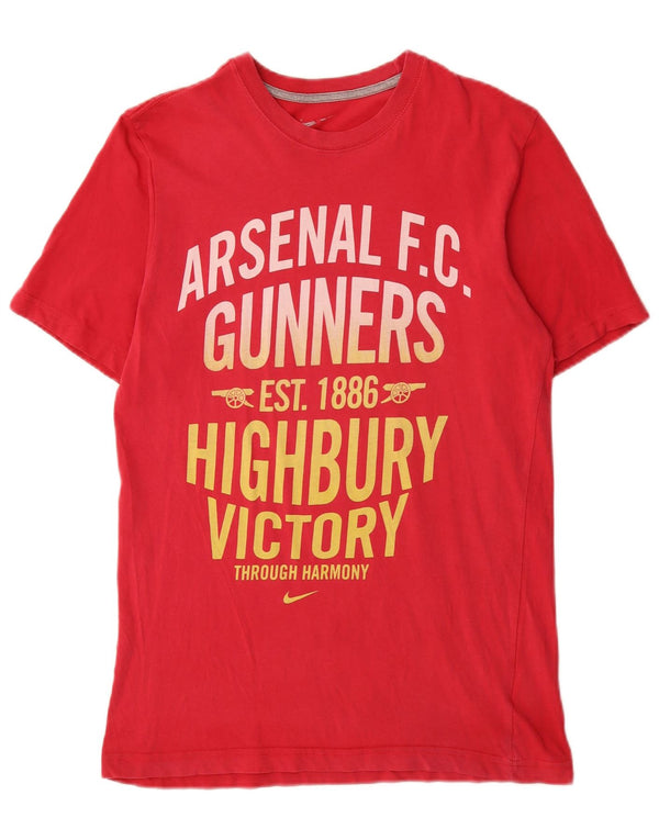 Nike Herren Arsenal Standard Fit Grafik-T-Shirt aus mittelroter Baumwolle