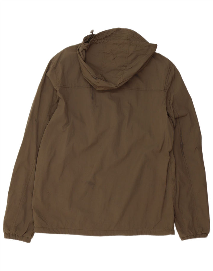 JACK WILLS Herren-Regenjacke mit Kapuze, UK 40, Größe L, Khaki, Nylon